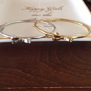 Kate spade  gold and silver bow bracelets